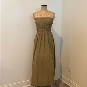 Rhythm Olive Strapless I’m Maxi Dress